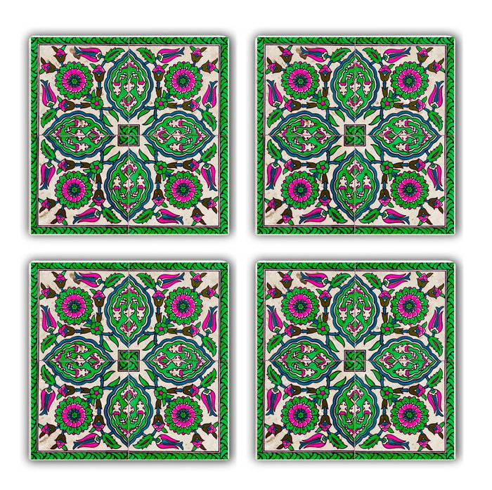Hermia Conjunto de 4 Alfombrillas de Cristal de Piedra Natural Multicolor Hermia Conjunto de 4 Alfombrillas de Cristal de Piedra Natural Multicolor